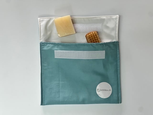 Snackbag blaufarben - Upcycling Material!
