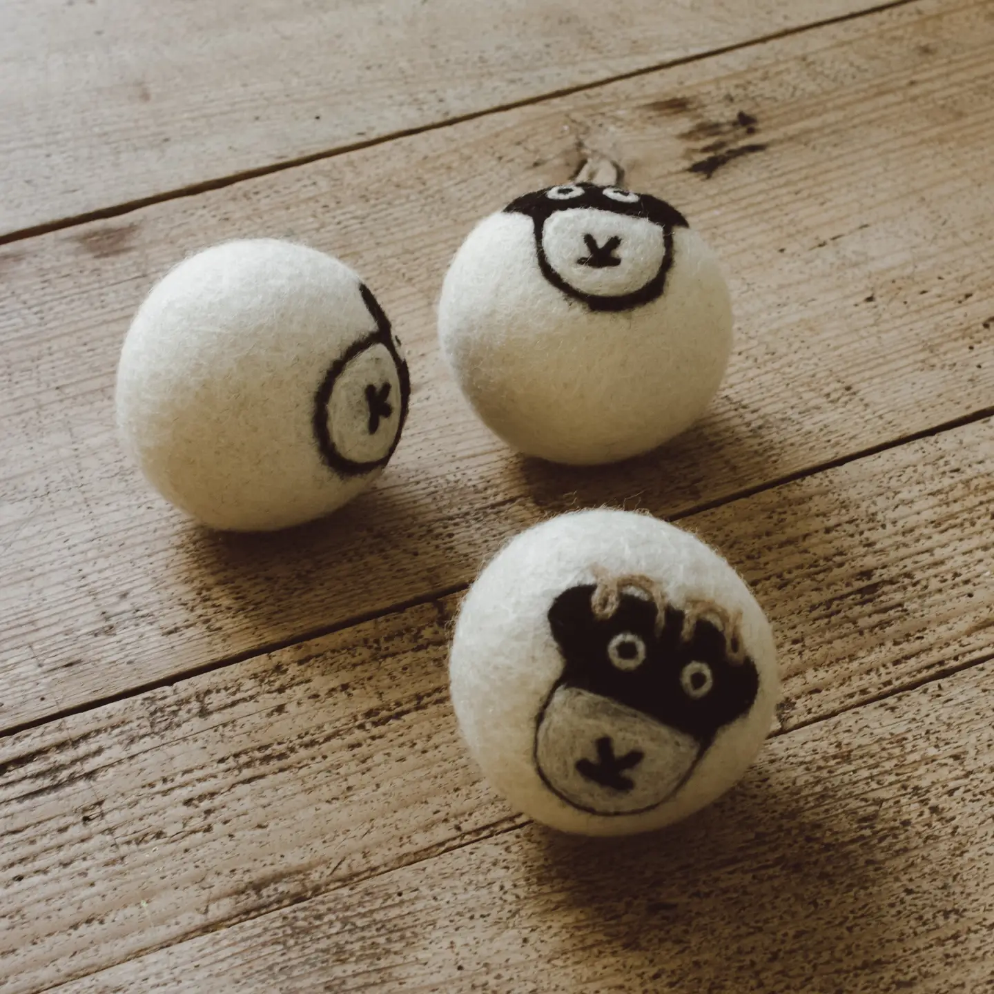 GOLDRICK 3er Set Trocknerbälle aus natürlicher Wolle