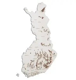 PAPURINO Holz Landeskarte von Finnland