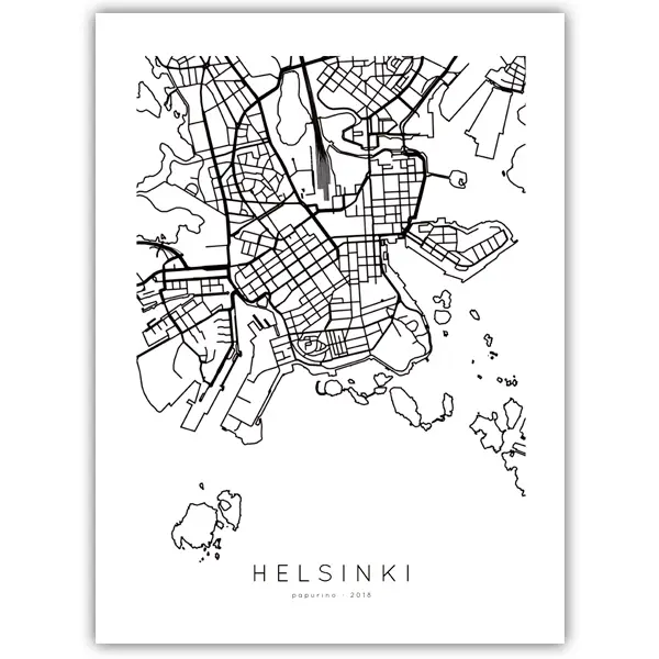 PAPURINO "Helsinki" Print 30 x 40 cm