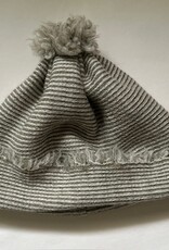 KNITWORKS Baby Beanie green-striped from fine Merino Wool