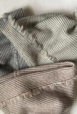 KNITWORKS Baby Beanie-Mütze grau-gestreift aus feiner Merinowolle