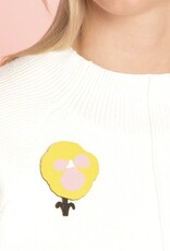 KAUNISTE Orvokki wooden brooch yellow