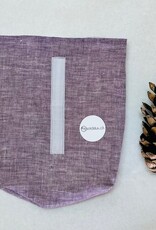 Linen lunch bag lila coloured - upcycled!