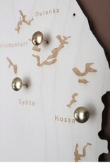 PAPURINO Carte en bois de la Finlande avec les parcs nationaux
