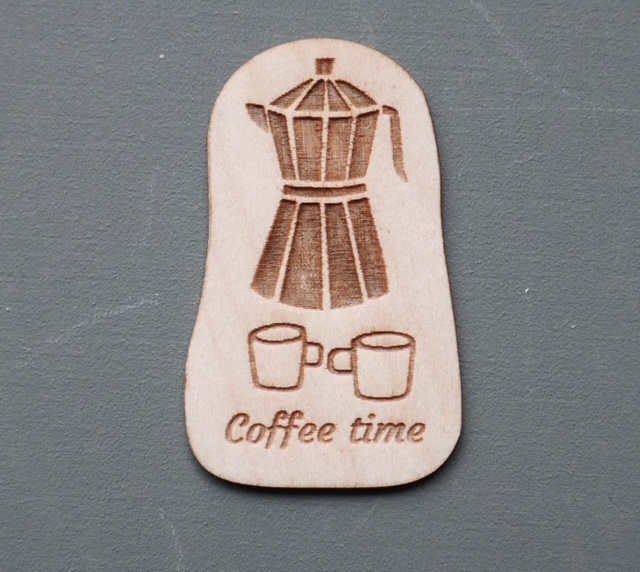 PAPURINO Wood Sticker Coffee Time