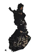 PAPURINO Holzkarte von Finnland mit Nationalparks