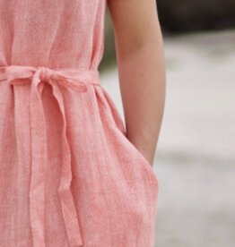 LUMOAN Leinen Kleid pink sorbet