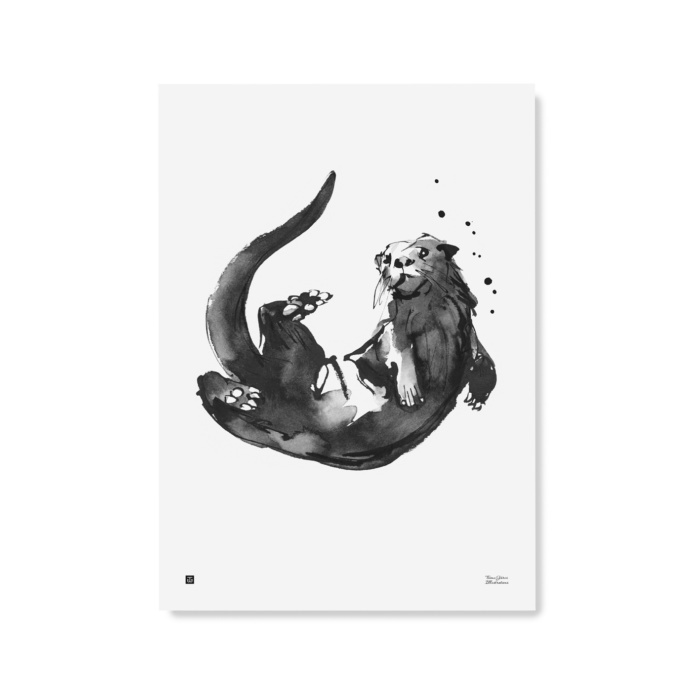 TEEMU JÄRVI ILLUSTRATIONS Otter art print A3