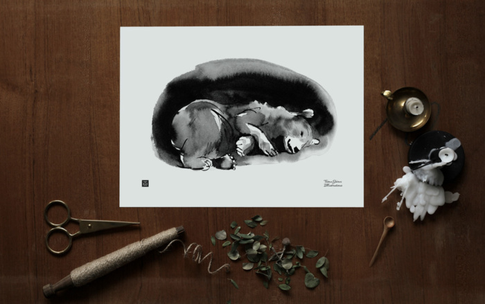 TEEMU JÄRVI ILLUSTRATIONS Hibernation art print A3