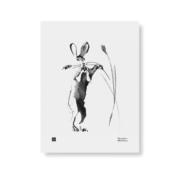 TEEMU JÄRVI ILLUSTRATIONS Hare in the harvest time art print A3