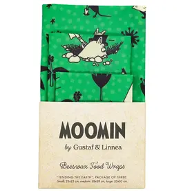 GUSTAF OCH LINNEA Beeswax  food wraps  3-Pack "Tending the Earth"