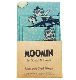 GUSTAF OCH LINNEA Beeswax  food wraps  3-Pack "In winter"