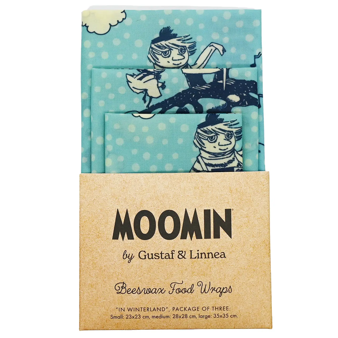GUSTAF OCH LINNEA Beeswax  food wraps  3-Pack "In winter"