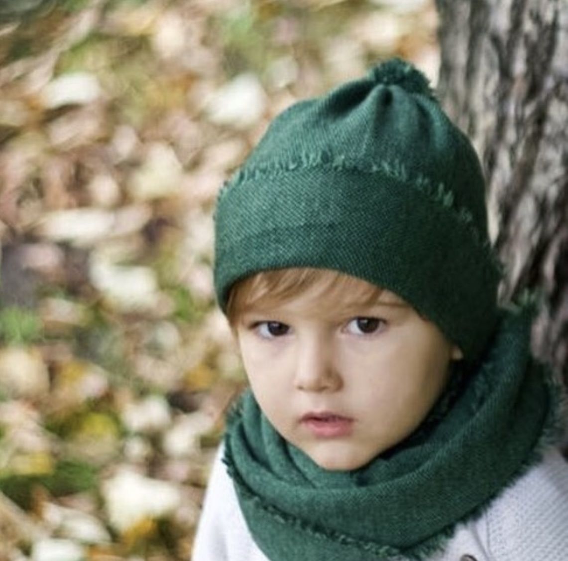 KNITWORKS Baby Beanie-Mütze waldgrün aus feiner Merinowolle
