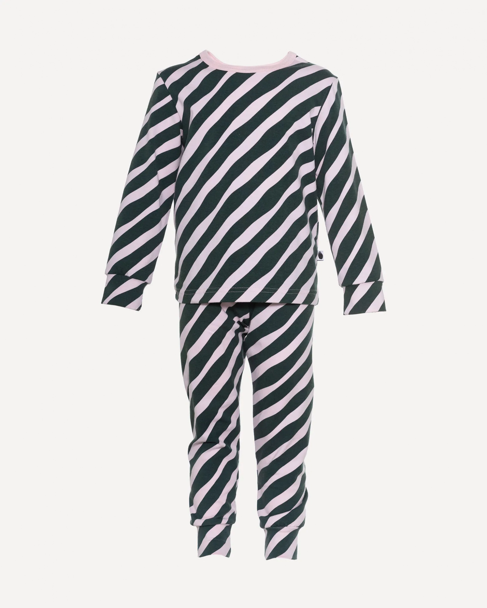 PaaPii Design Pyjama "Diagonal" grün-rosa