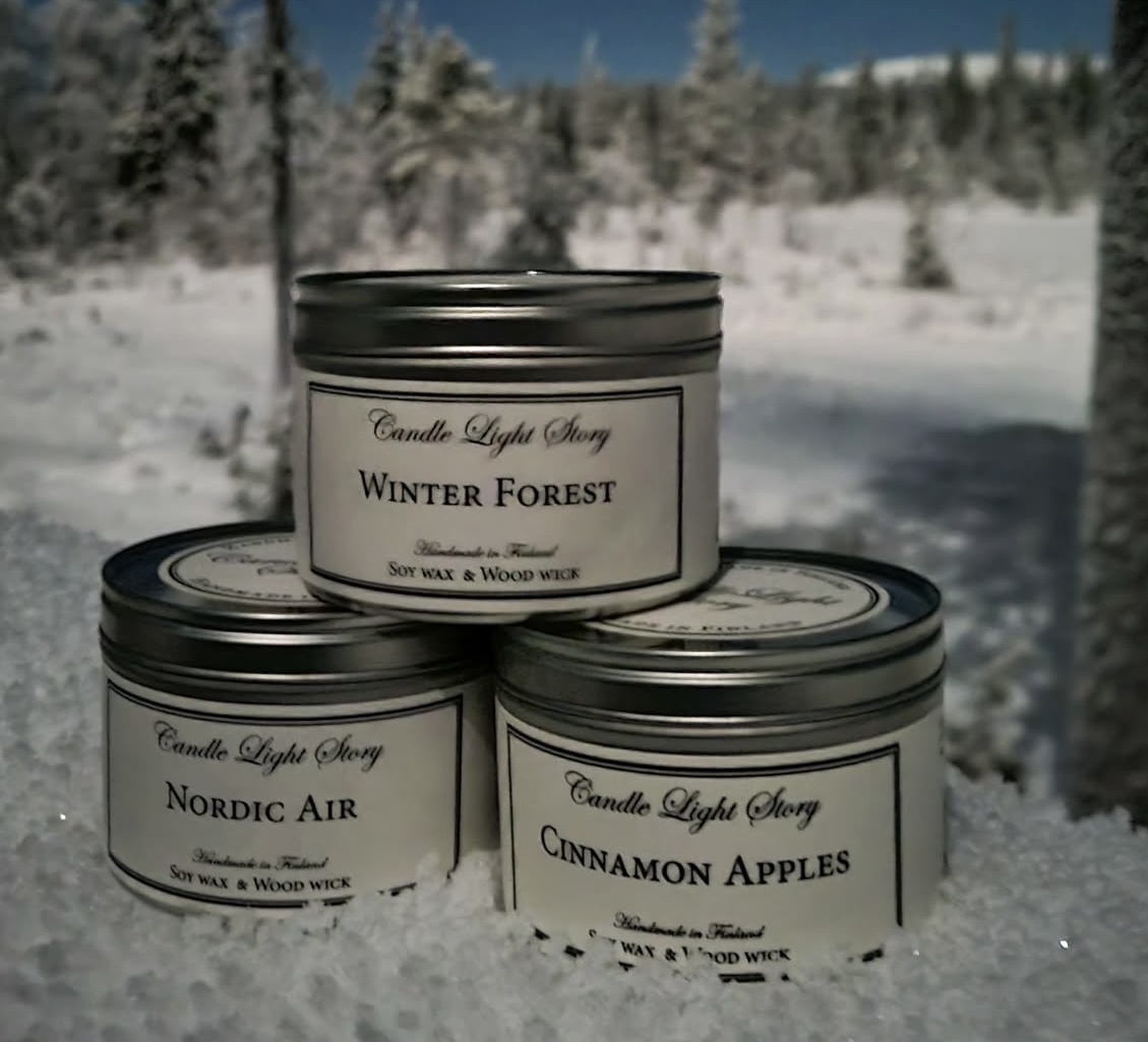 CANDLE LIGHT STORY Sojawachs-Kerze Winter Forest