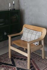 MIIKO DESIGN Wollkissen "Väre" 37 x 60 cm graufarben