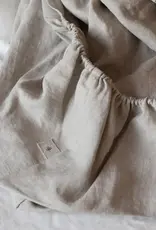 HEMPEA  Hemp bed sheet fitted undyed beige 90 x 200 x 30 cm