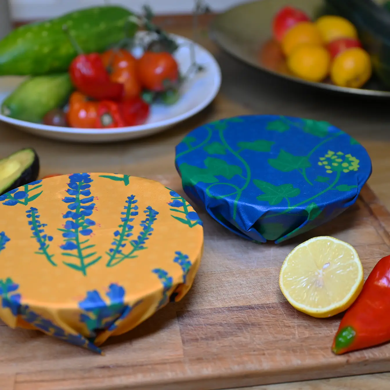 GUSTAF OCH LINNEA Beeswax  food wraps  3-Pack "Blueweed"