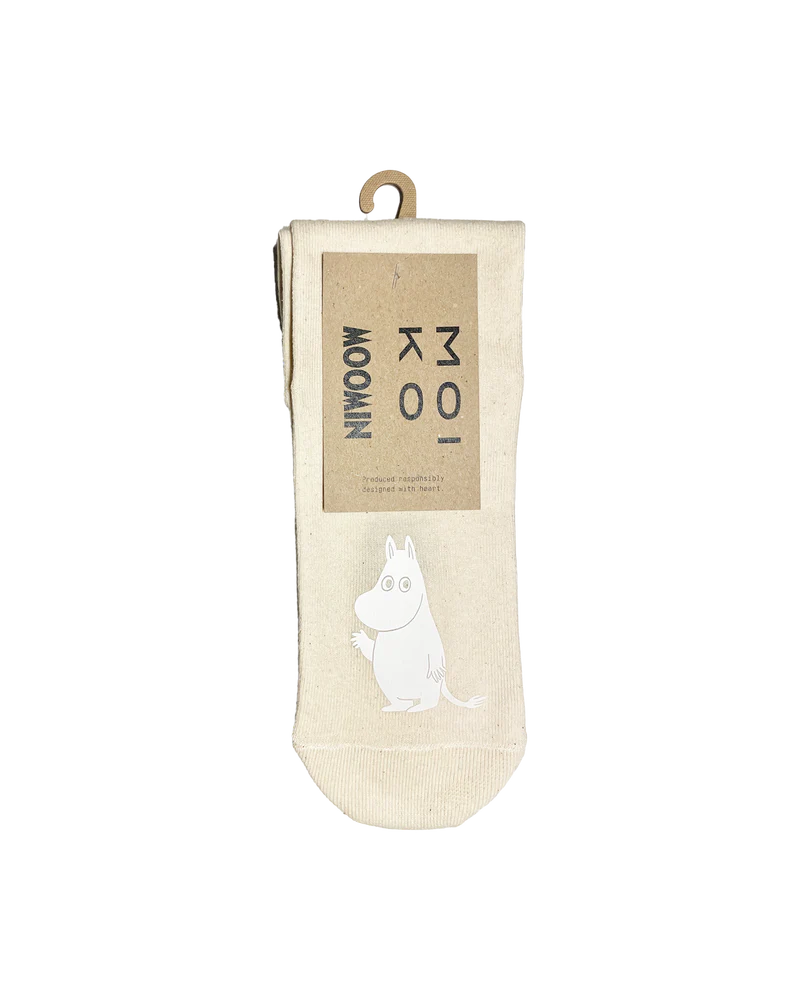MOIKO DESIGN "Muumipeikko" Socken ecrufarben
