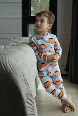 PaaPii Design Pyjama "Vintage Cars" blue/orange