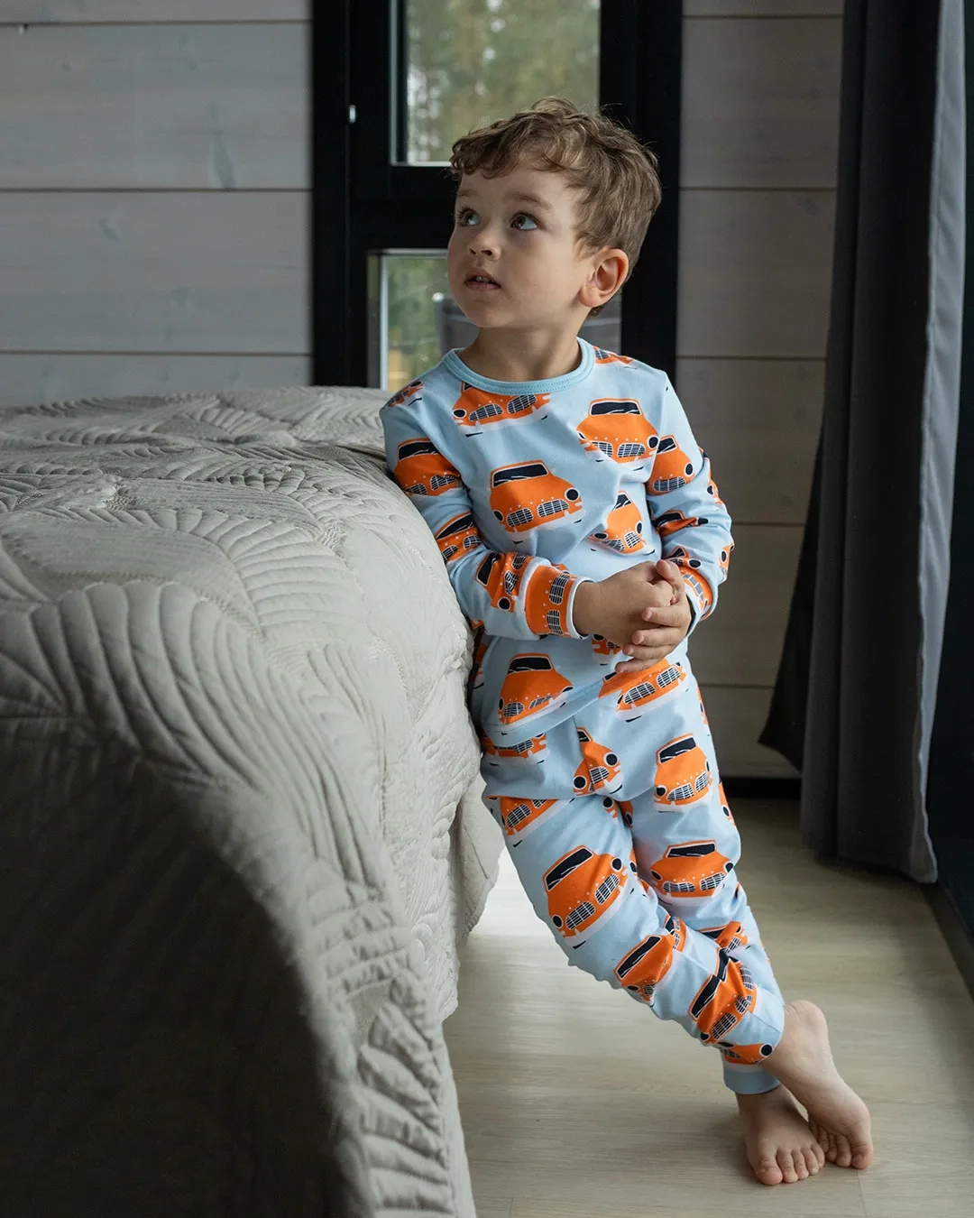 PaaPii Design Pyjama "Vintage Cars" blue/orange
