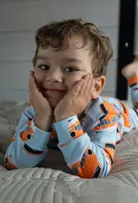 PaaPii Design Pyjama "Vintage Cars" blue/orange