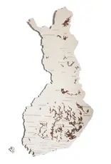PAPURINO Wooden Map National Parks of Finland