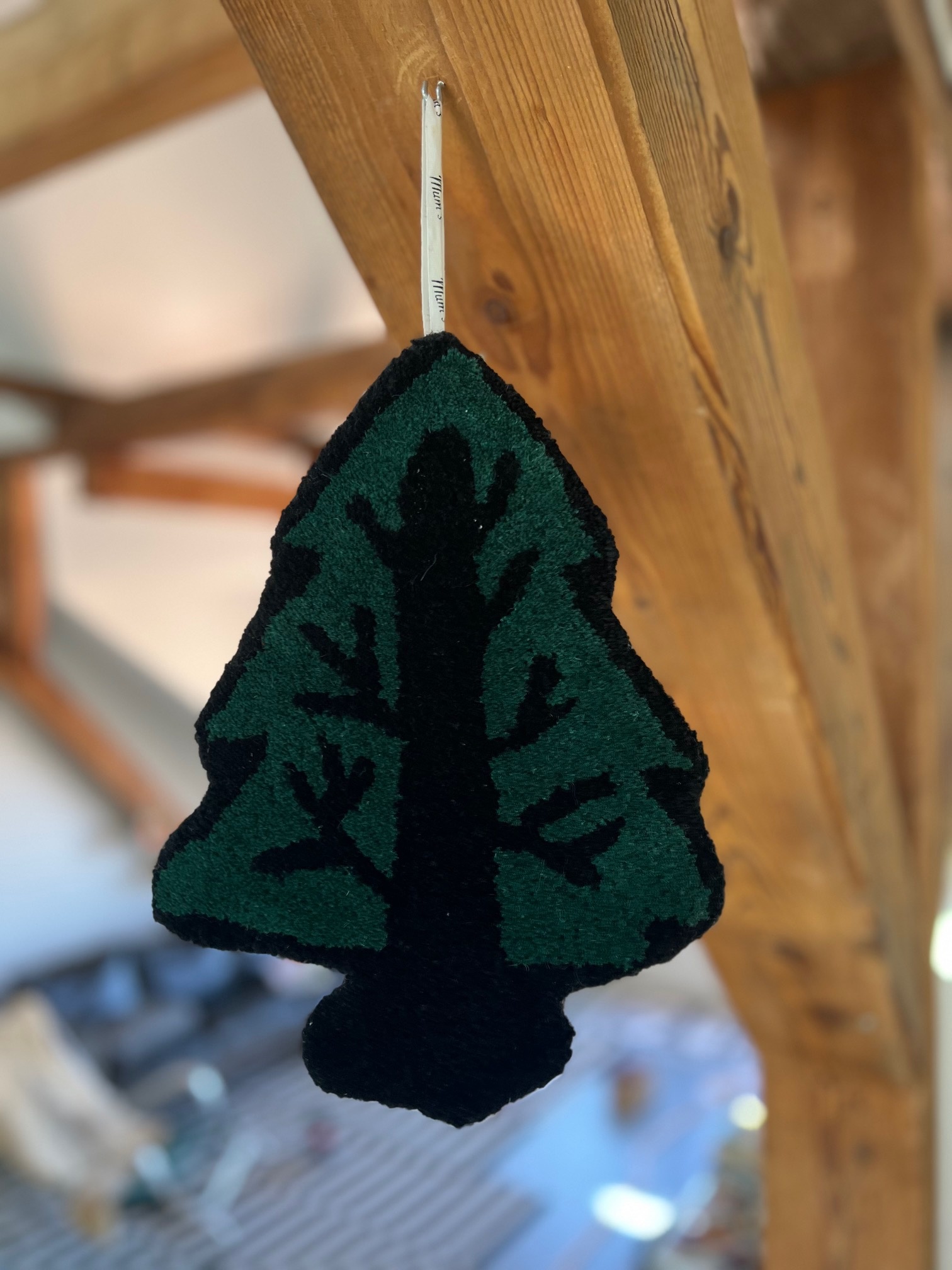 MUM'S Tannenbaum Wandteppich 20 x 25 cm