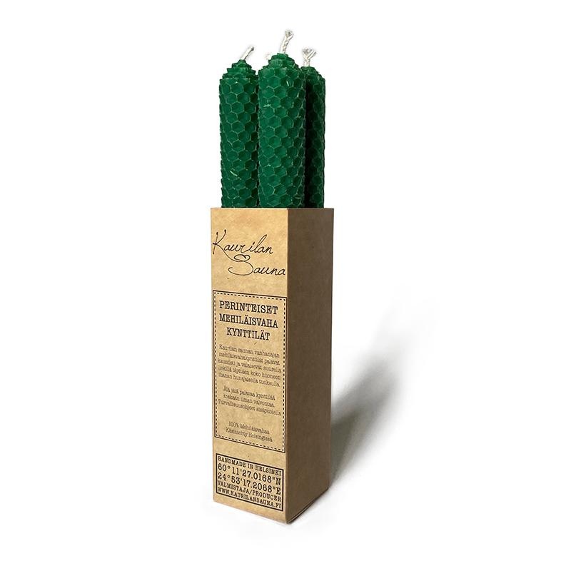 KAURILAN SAUNA Beeswax Candle Set Green