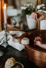 KAURILAN SAUNA Bienenwachs Kerzen Perlgrau 4er Set