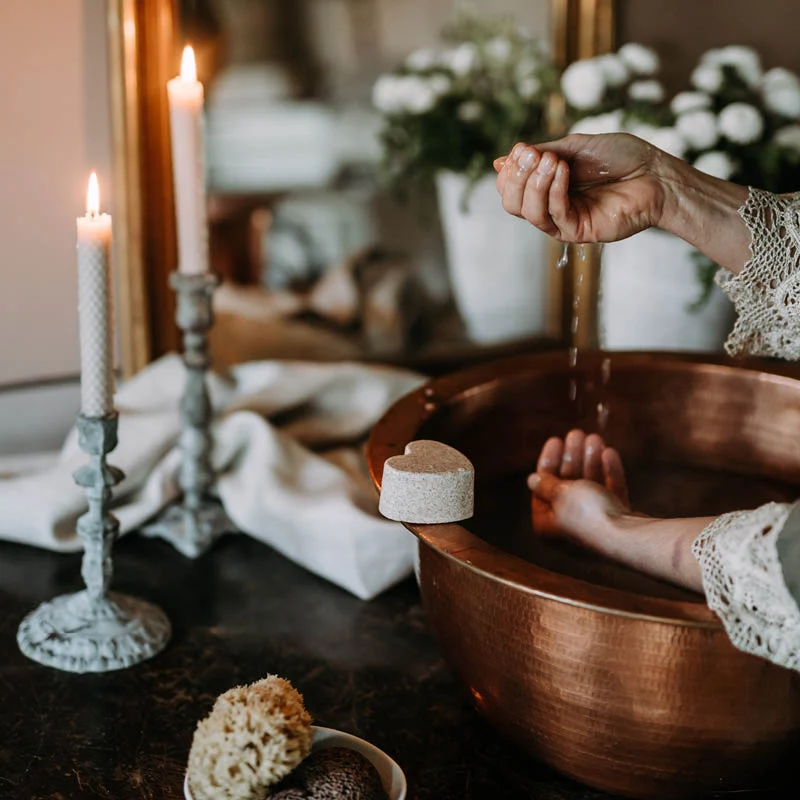 KAURILAN SAUNA Bienenwachs Kerzen Perlgrau 4er Set