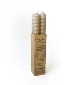 KAURILAN SAUNA Bienenwachs Kerzen Perlgrau 4er Set