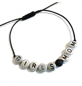 Letterarmbandje zilverkleurig