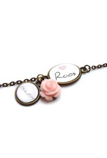 Perso armbandje dubbele bubble ovaal