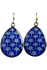 oorbEllen resin blaasbloemen blauw