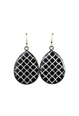 oorbEllen resin diamant zwart