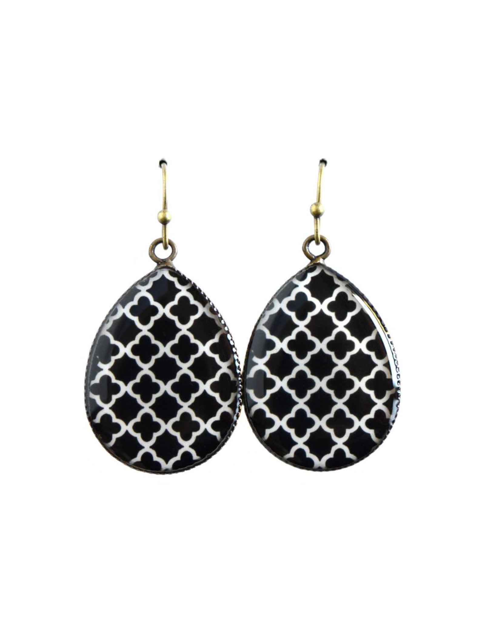 oorbEllen resin diamant zwart