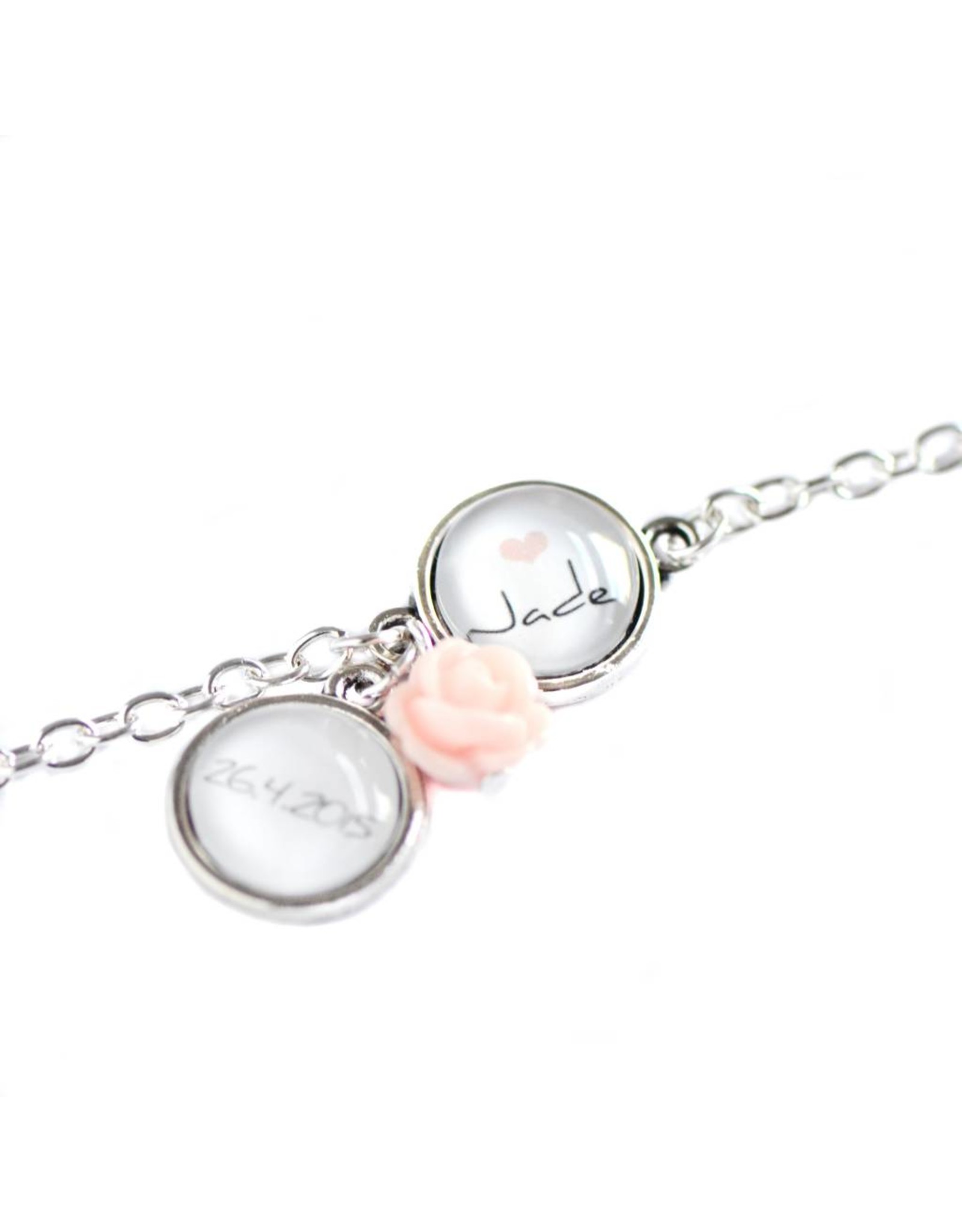 Perso armbandje dubbele ronde bubble