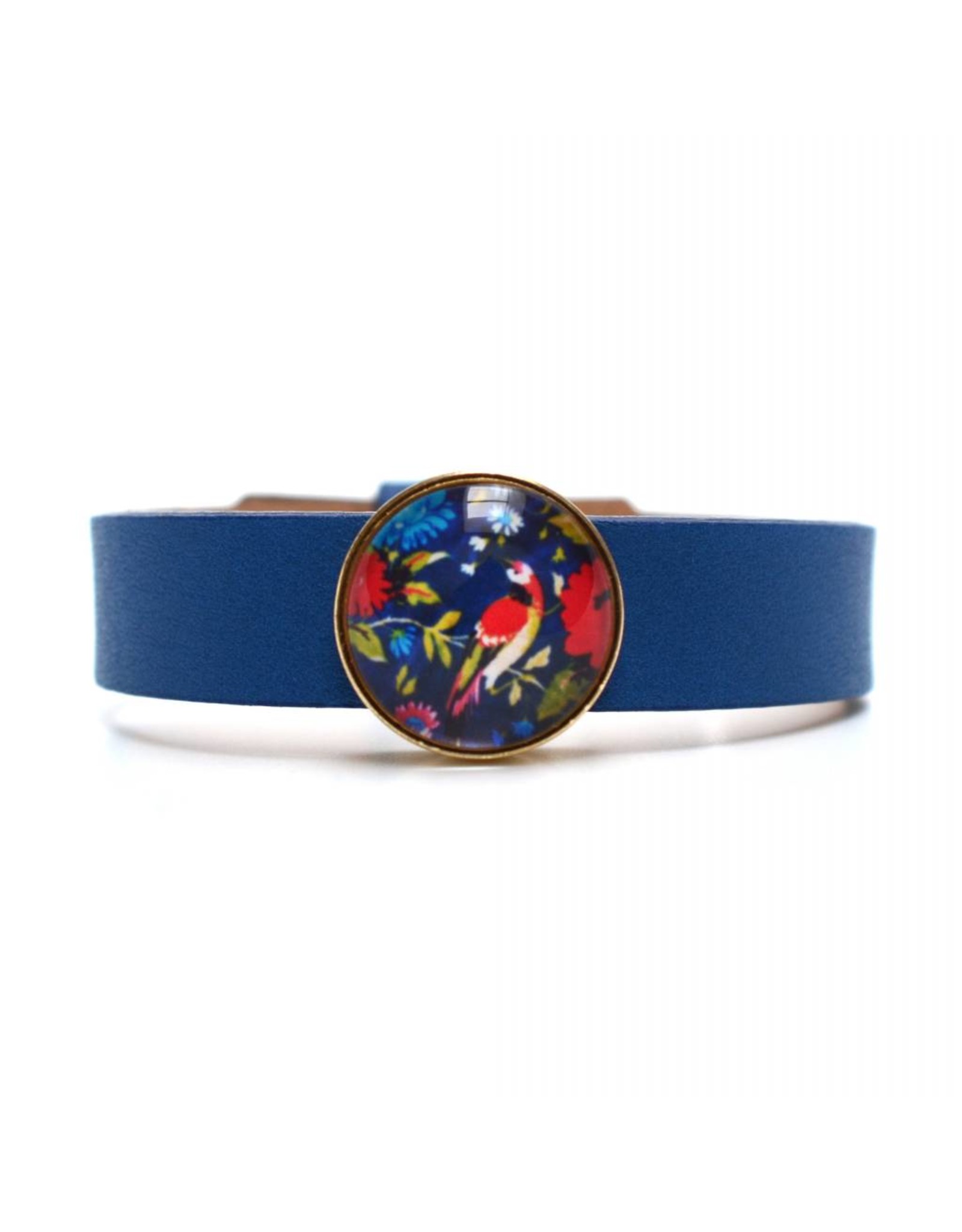 Perso lederen armband breed