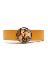 Perso lederen armband breed