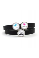 Perso dubbel armbandje leder