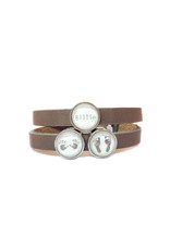 Perso dubbel armbandje leder