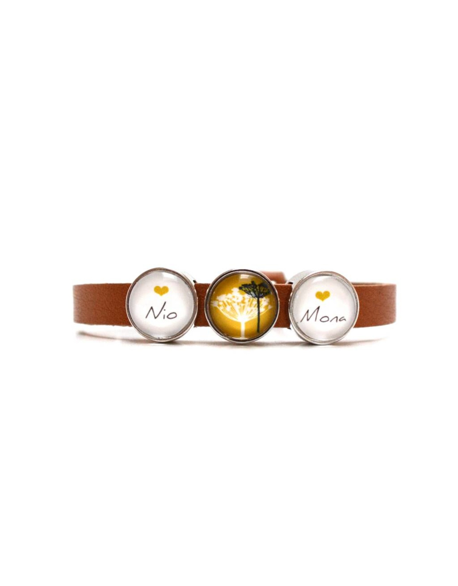 Perso lederen armbandje fijn