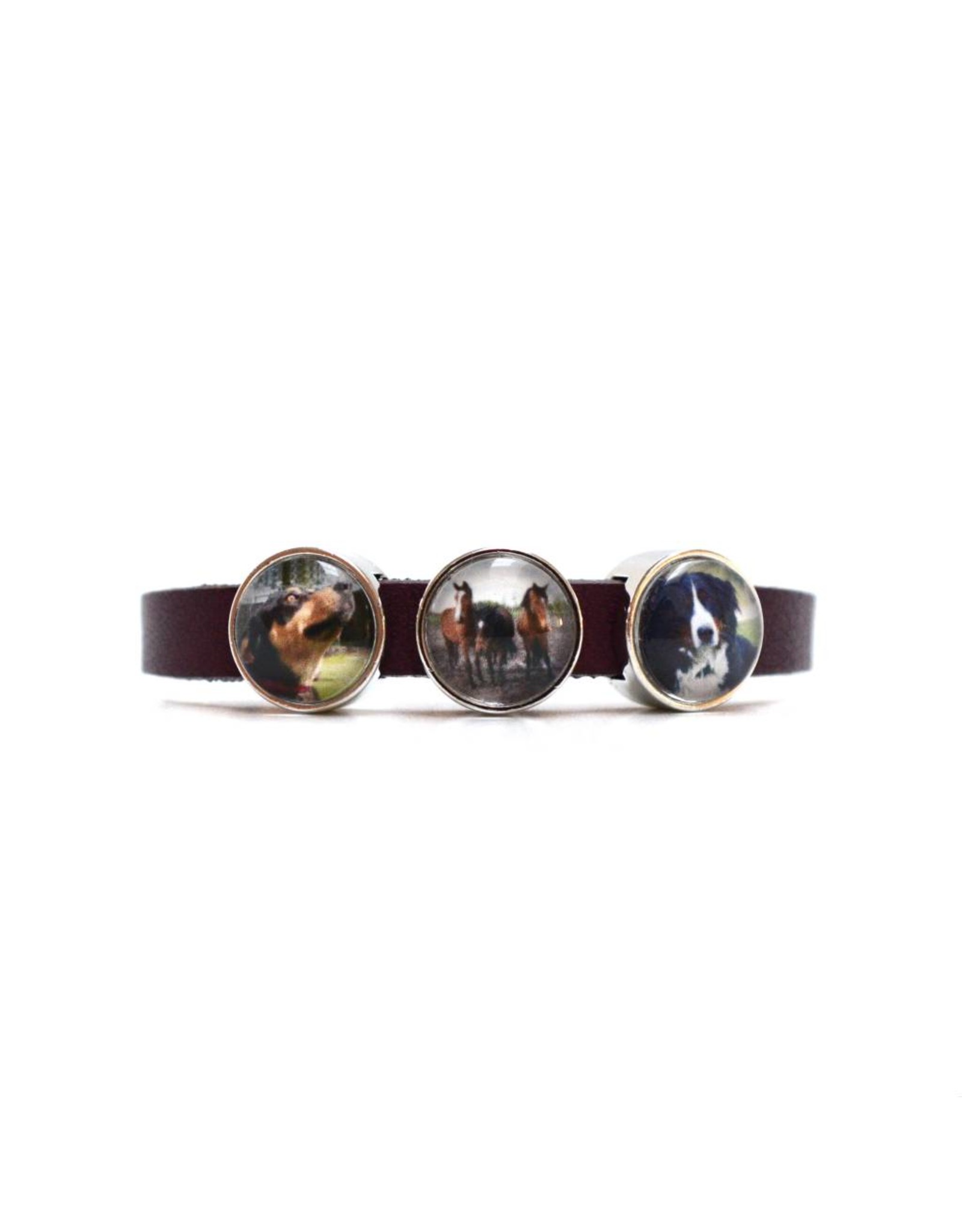 Perso lederen armbandje fijn
