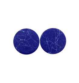 oorbEllen stekers plat 20mm marmer blauw