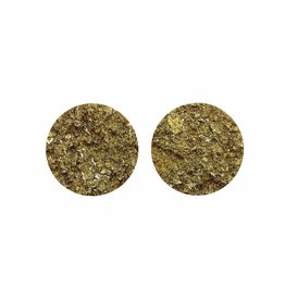 oorbEllen stekers plat 20mm spikkel goud