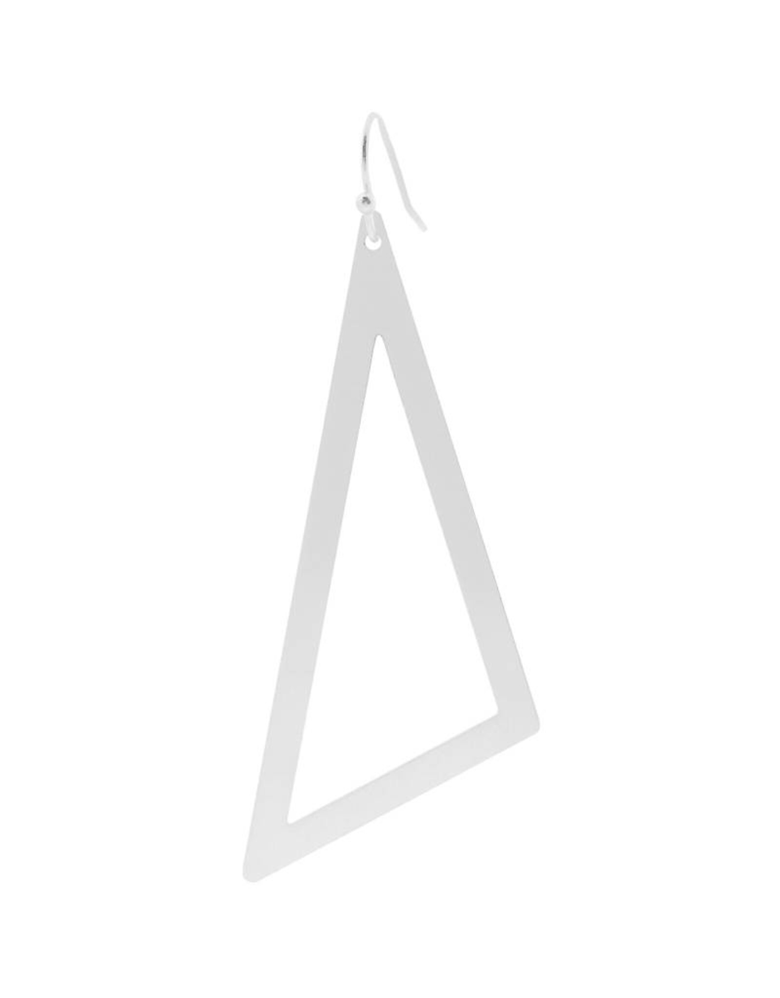 oorbEllen mix&match driehoek XL mat zilver kort zilver