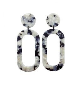 oorbEllen acryl 20mm wit lang
